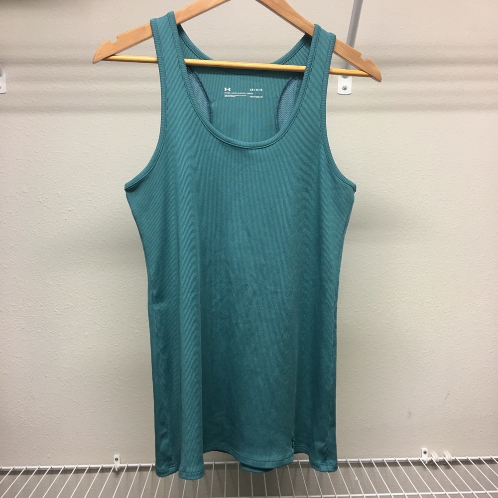 Women’s Under Armour Fitted Heat Gear Ribbed Tank Top Size Large